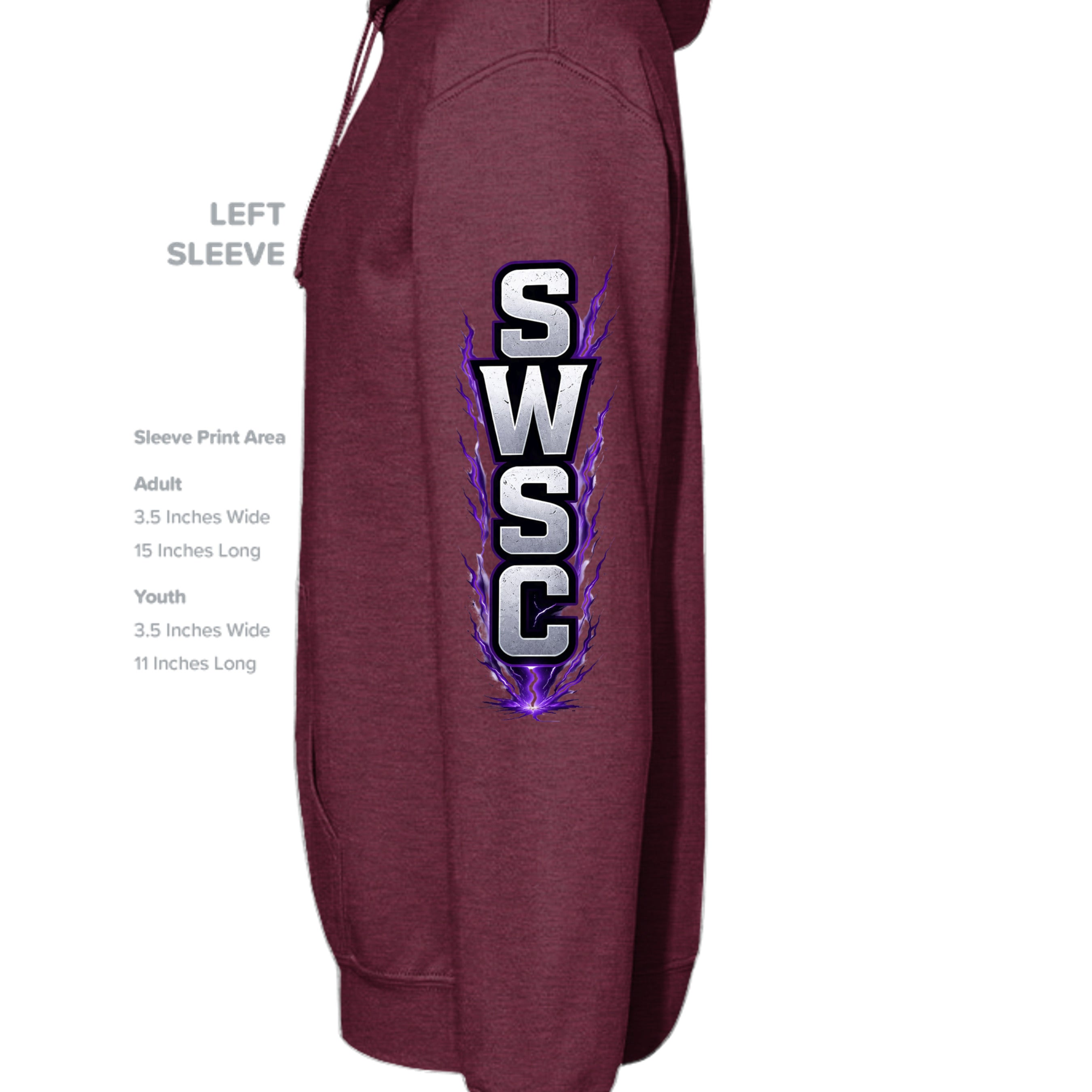 Heather Sport Dark Maroon - G185 - SLEEVE_LEFT
